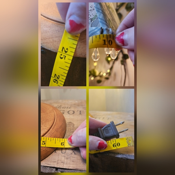 Laura Ashley 2003 Wood Lamp Crystal Drops Floral Shade Lavendar Violet The Fabri - Picture 9 of 9